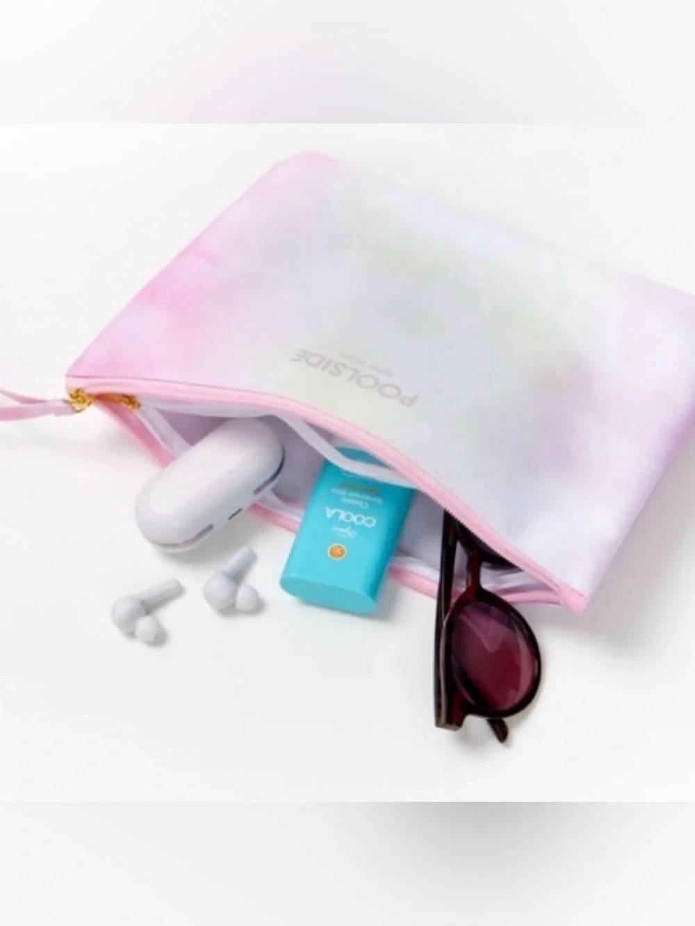Poolside New York Tie-Dye Pink Cosmetic Pouch